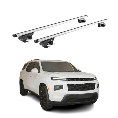 2024-2026 Chevrolet Traverse Roof Rack Cross Bars Luggage Carrier Alu Silver