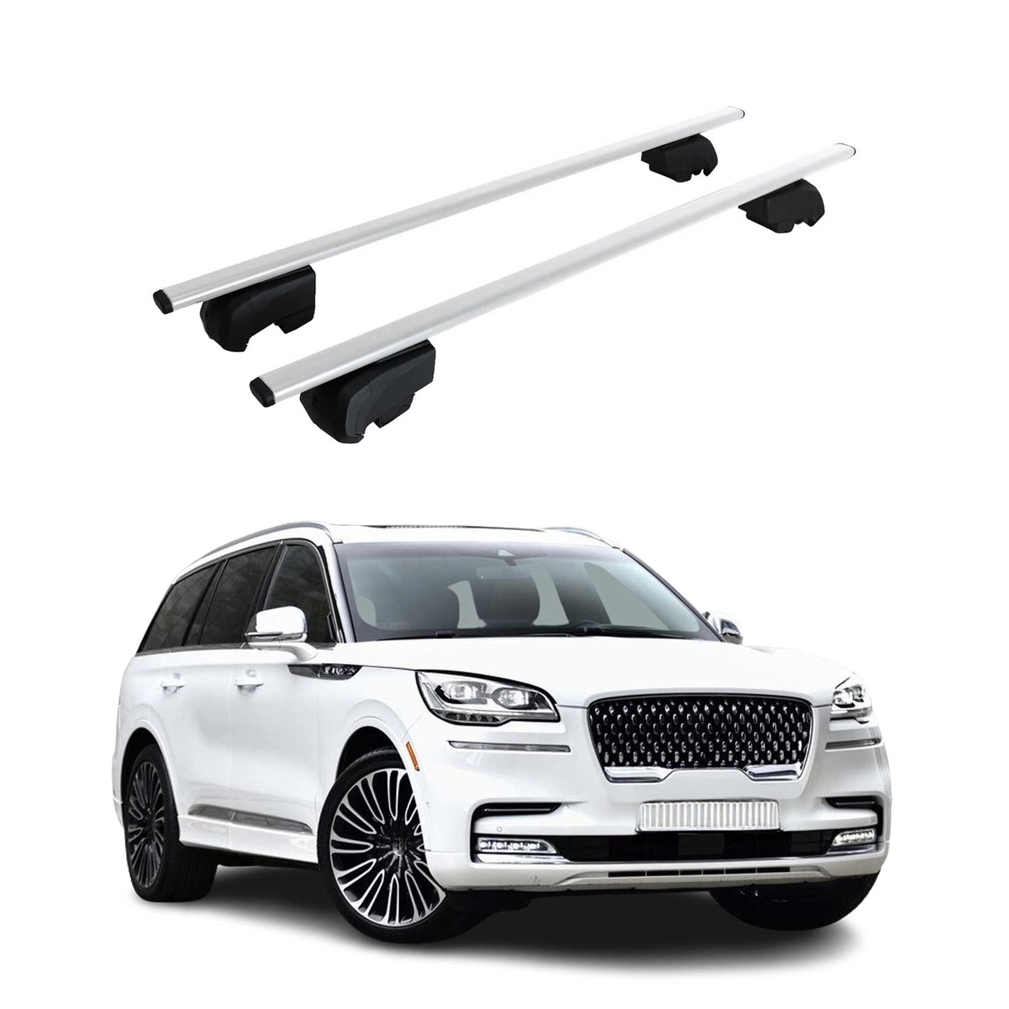 2020-2026 Lincoln Aviator Roof Rack Cross Bars Silver