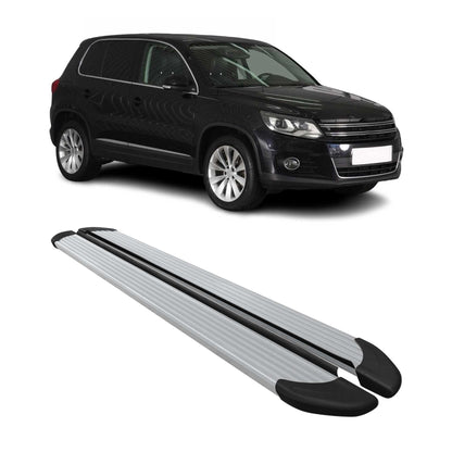 2009-2017 VW Tiguan Running Boards Side Steps Silver