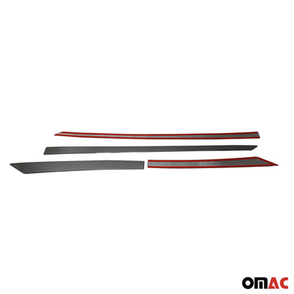 2017-2022 Nissan Rogue Sport Side Door Molding Trim Stainless Steel Dark 4x