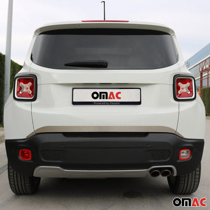 2015-2018 Jeep Renegade Rear Trunk Lid Molding Trim Steel Silver 3 Pcs