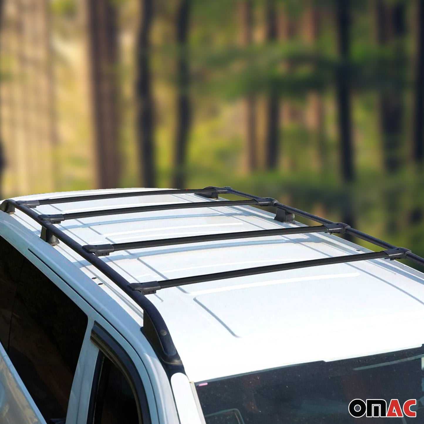 2015-2026 Ford Transit Roof Rack Cross Bars 4Pcs Black