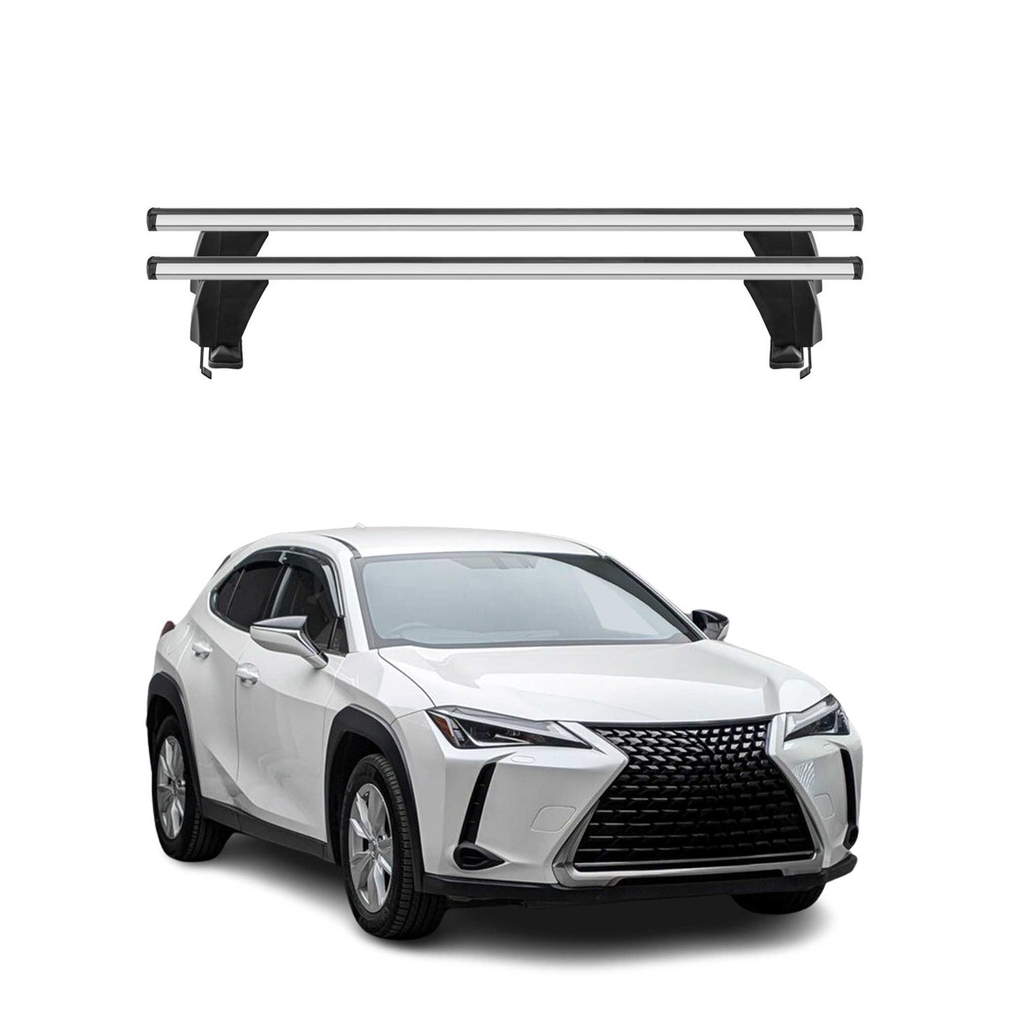 2019-2026 Lexus UX200 UX250h Roof Rack Cross Bars Silver