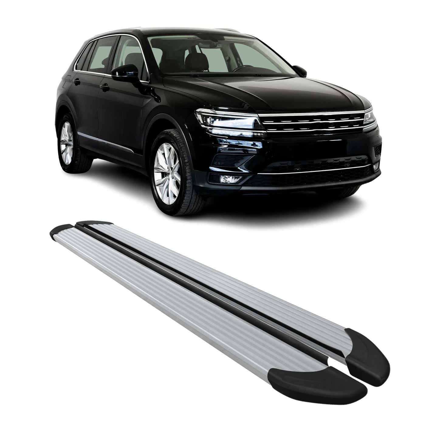 2018-2023 VW Tiguan 2.gen Running Boards Side Steps Silver