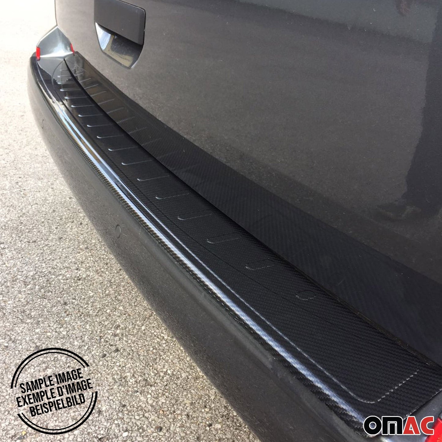 2015-2024 Jeep Renegade Rear Bumper Sill Cover Protector Guard Carbon Fiber