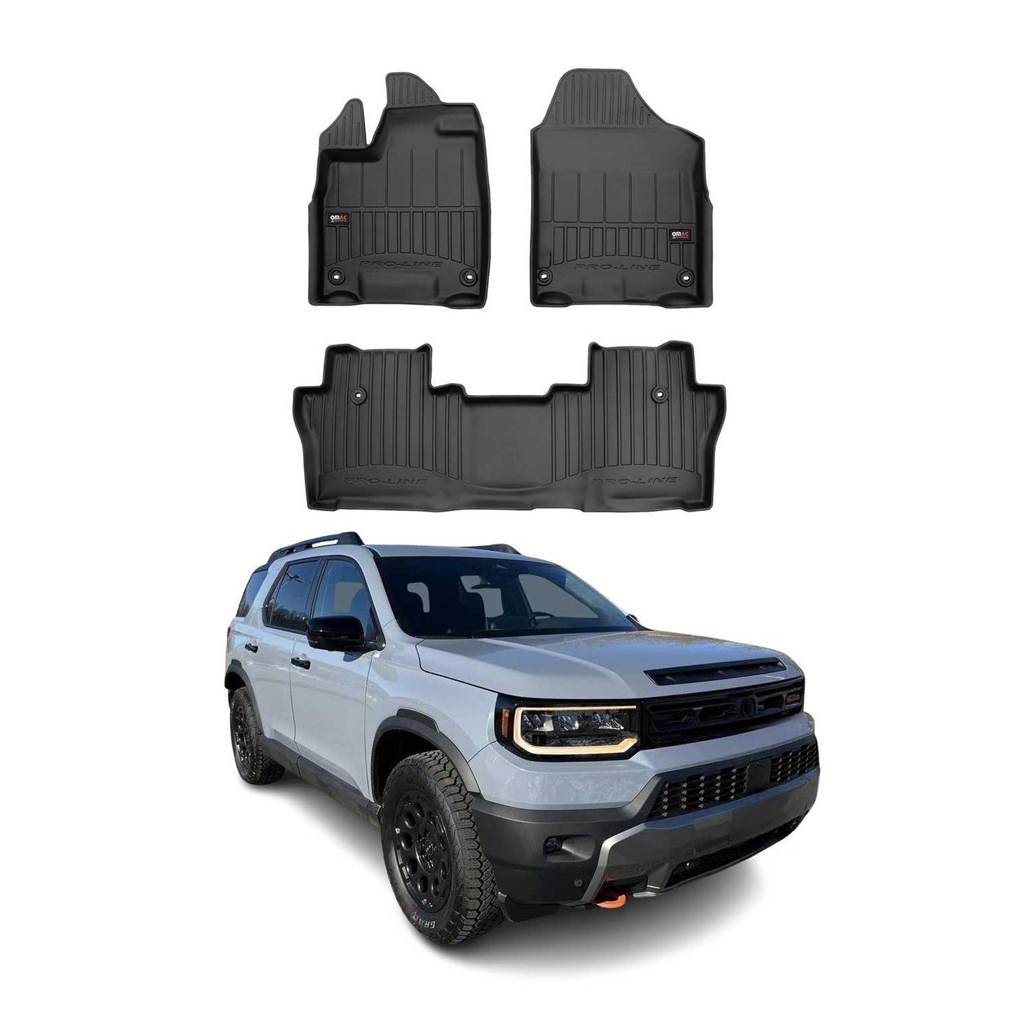 2019-2025 Honda Passport 3.gen Premium Floor Mats Liners Full Set All Weather Heavy Duty