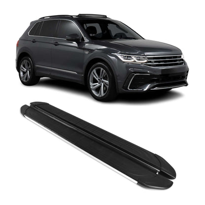 2018-2023 VW Tiguan 2.gen Running Boards Side Steps Silver & Black