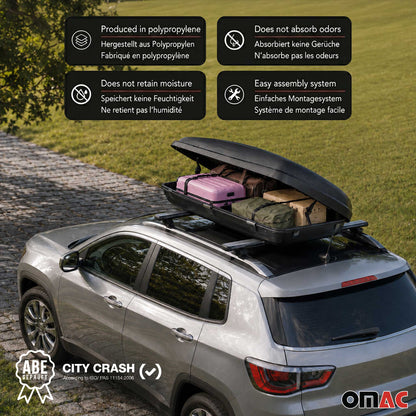Roof Cargo Box 14.1 Cubic Feet Carbon Fiber Textured