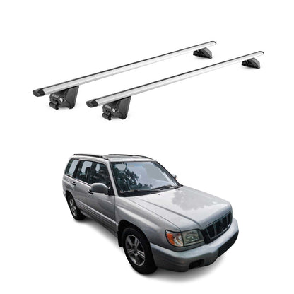 1998-2002 Subaru Forester Roof Rack Cross Bars Silver