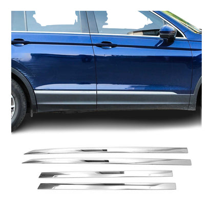 2018-2022 VW Tiguan SWB Side Door Molding Trim Skirt Garnish Stainless Steel