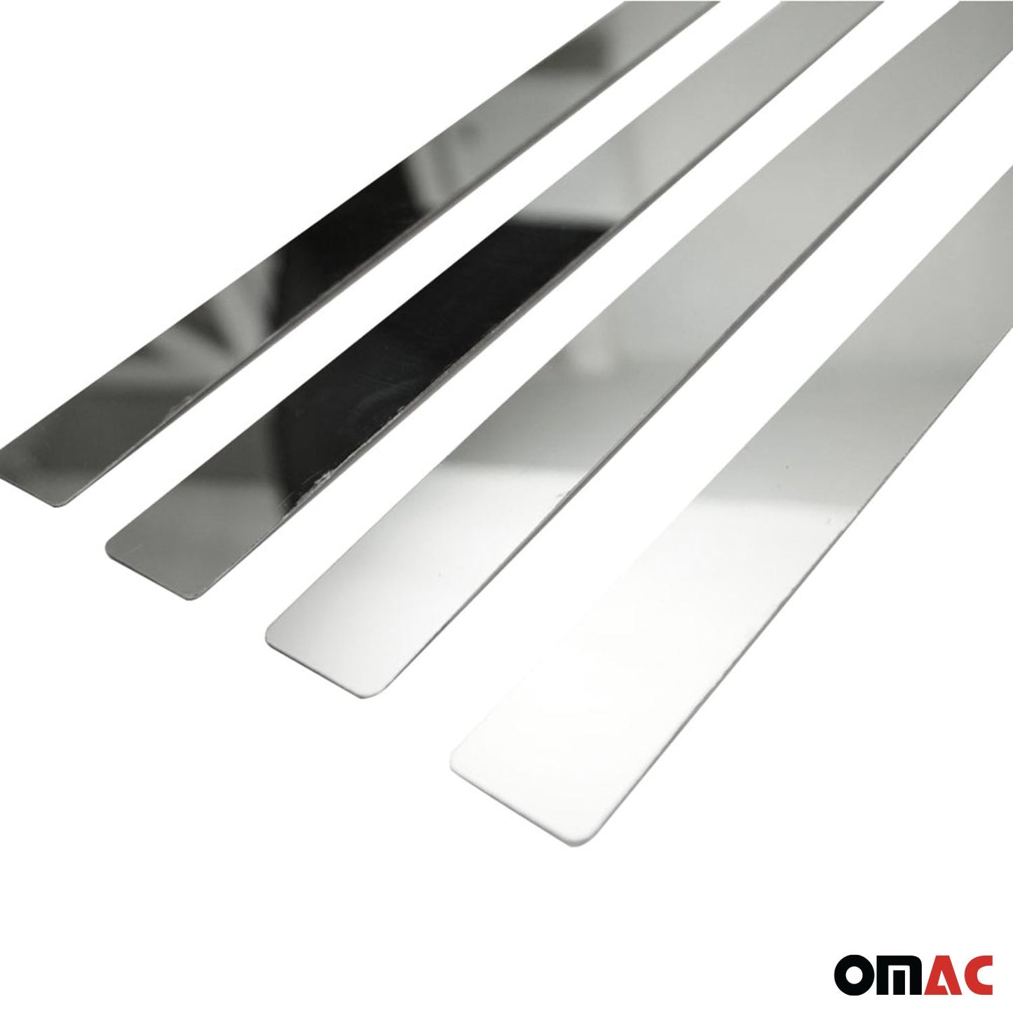 2014-2019 Chevrolet Silverado 2500 Side Door Molding Trim Stainless Steel Silver 4 Pcs