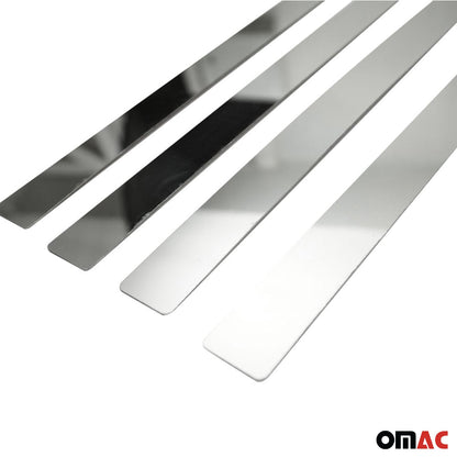 2014-2019 Chevrolet Silverado 2500 Side Door Molding Trim Stainless Steel Silver 4 Pcs