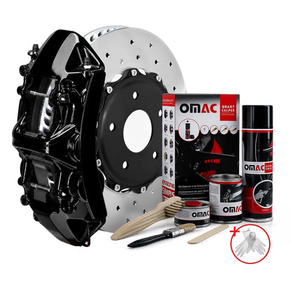 OMAC Brake Caliper Epoxy Based Car Paint Kit New York Black Glossy High-Temp