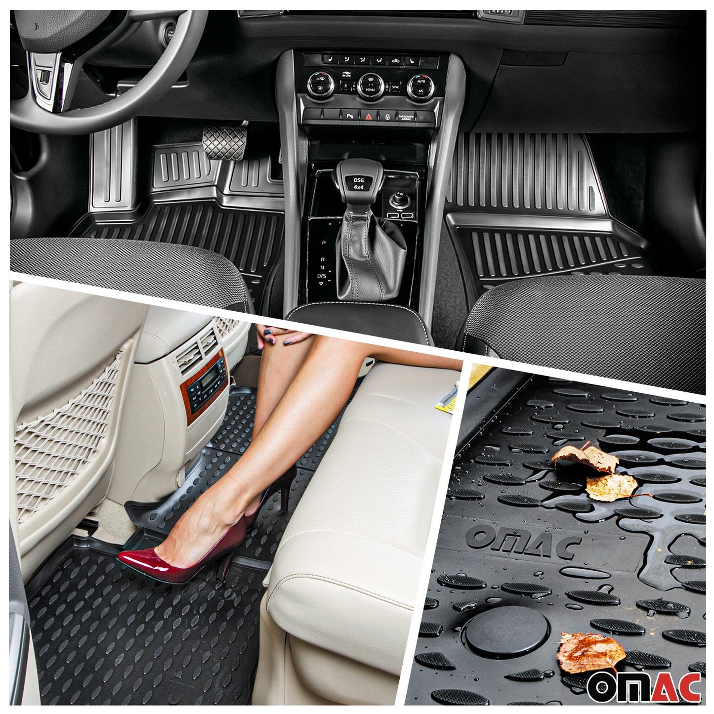 2010-2015 Mercedes GLK Class X204 Floor Mats & Cargo Liner Full Set All Weather Black