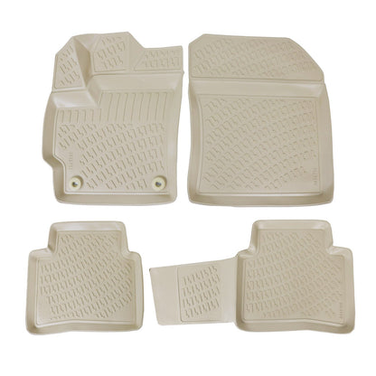 2019-2026 Toyota Corolla Sedan Floor Mats Liners Full Set All Weather Beige