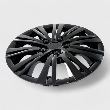 Semi-Universal Wheel Cover Hubcaps Set Gloss Black 4Pcs PP