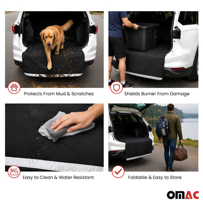 Rear Trunk Bumper Protector Guard Cargo Mat Liner Car SUV Waterproof Pet Dog