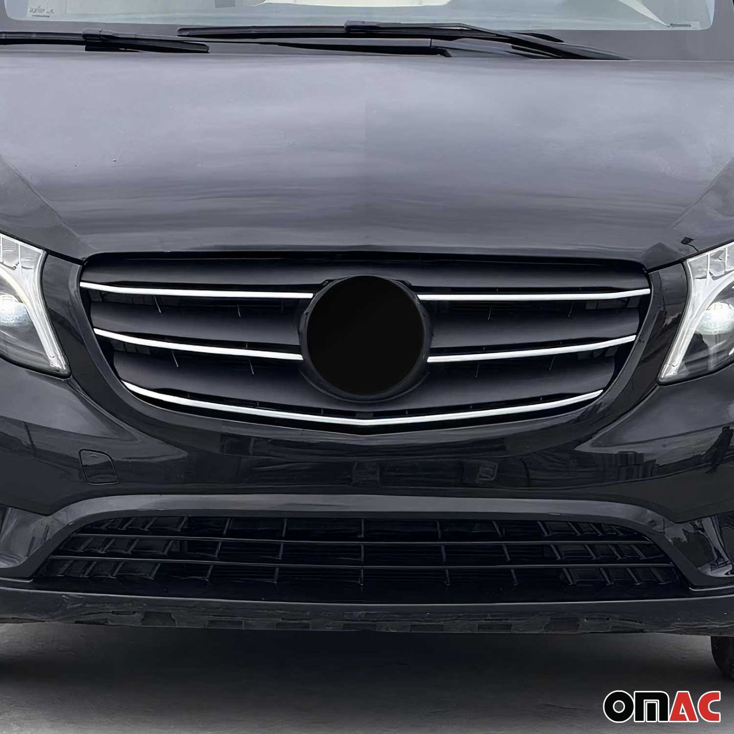 2021-2024 Mercedes Metris Front Bumper Grill Trim Molding Stainless Steel 5x