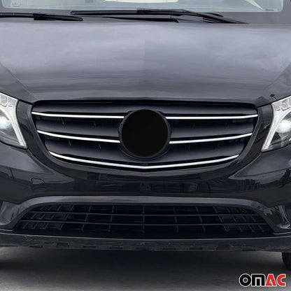 2021-2024 Mercedes Metris Front Bumper Grill Trim Molding Stainless Steel 5x