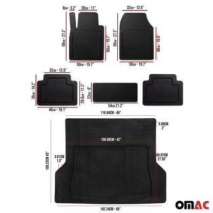 2017-2026 Jaguar F-Pace Universal Floor Mats & Cargo Liner Black