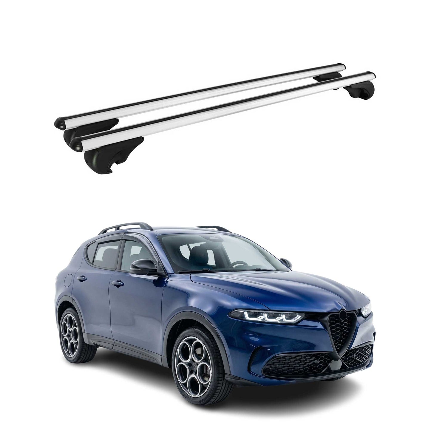 2023-2026 Alfa Romeo Tonale Roof Rack Cross Bars Silver