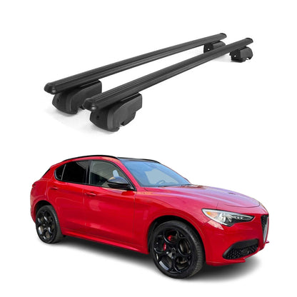 2018-2026 Alfa Romeo Stelvio Roof Rack Cross Bars Black