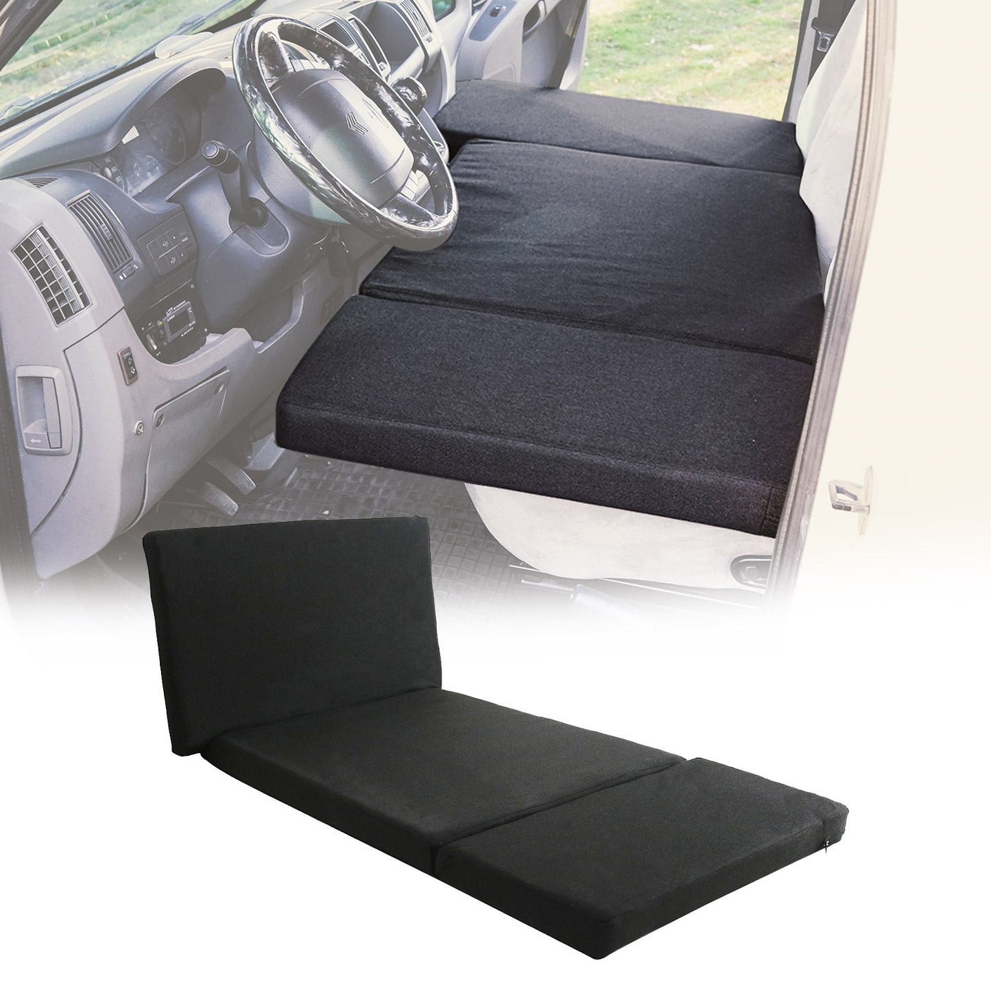 2014-2026 RAM ProMaster 1500 2500 3500 Front Cab Camper Bed Mattress Bed Black 1Pc