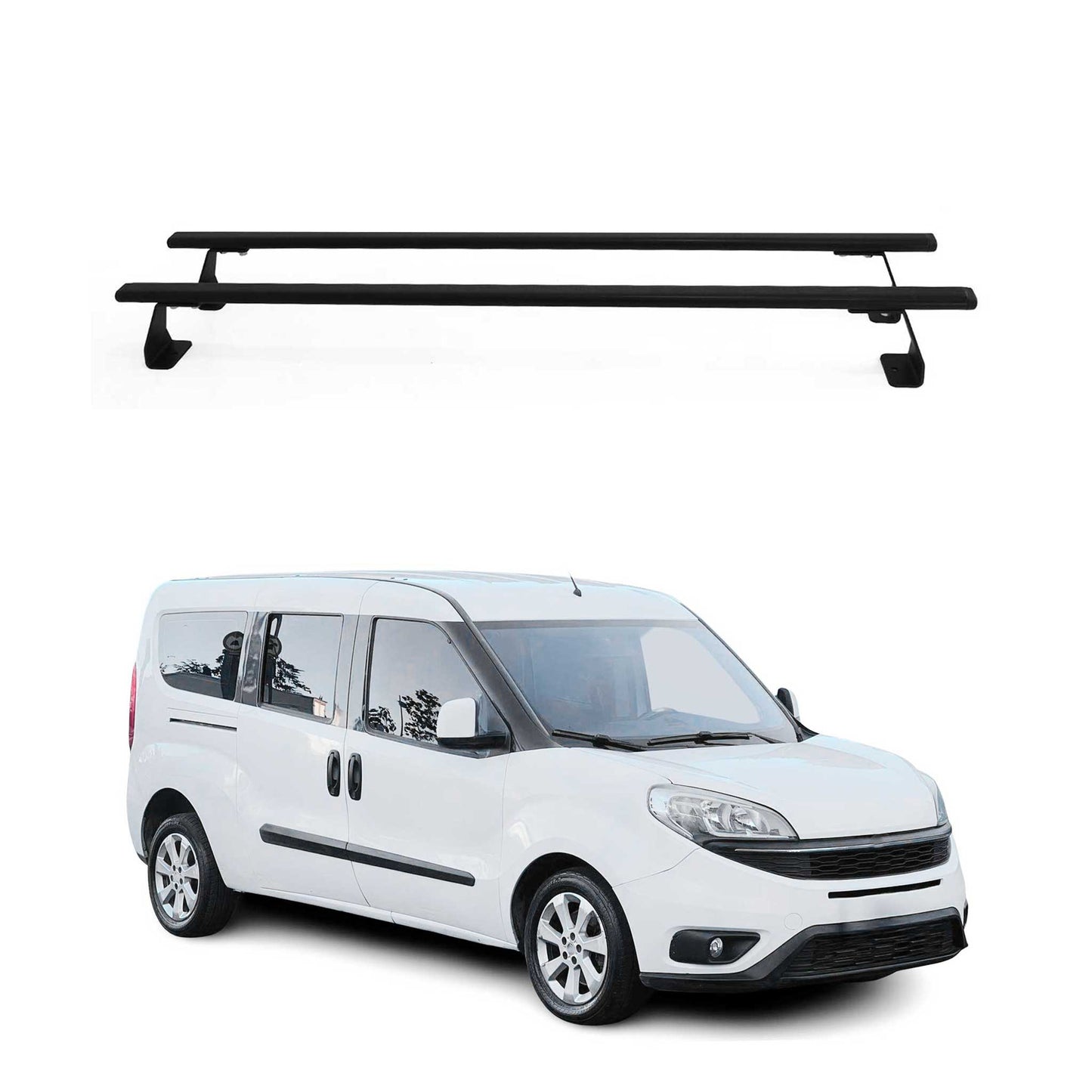 2015-2022 RAM ProMaster City Roof Rack Cross Bars Steel Black 2Pcs