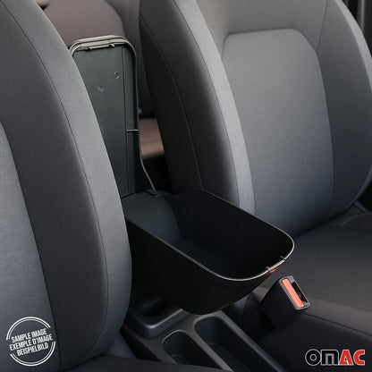 2010-2013 Ford Transit Connect Black Center Console Armrest Plastic Leather