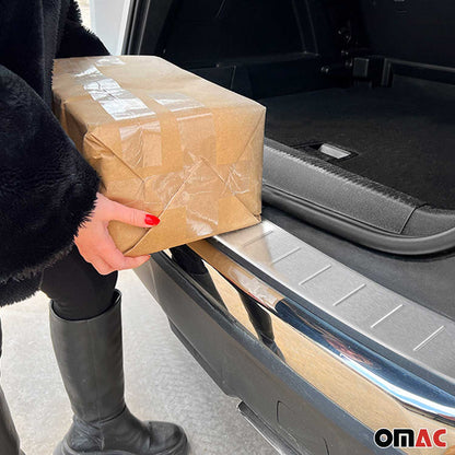 2018-2023 Audi Q5 SQ5 2.gen Rear Bumper Sill Cover Protector Guard Brushed Stainless Steel