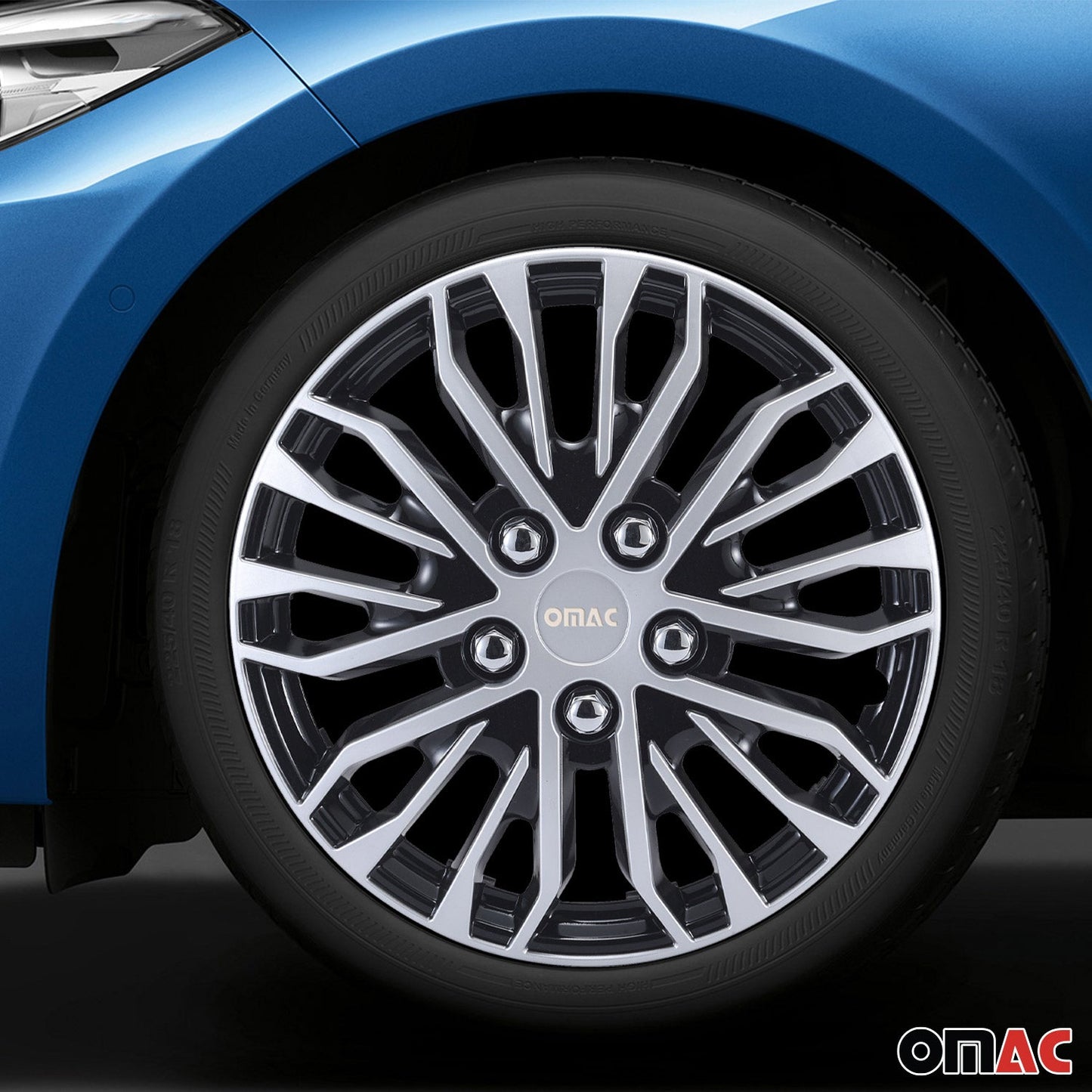 16" Wheel Covers for Ford Transit 150 250 350 2015-2025 Black Silver 4x Hub Caps