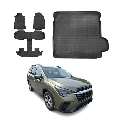2019-2026 Subaru Ascent Floor Mats & Cargo Liner Full Set Black