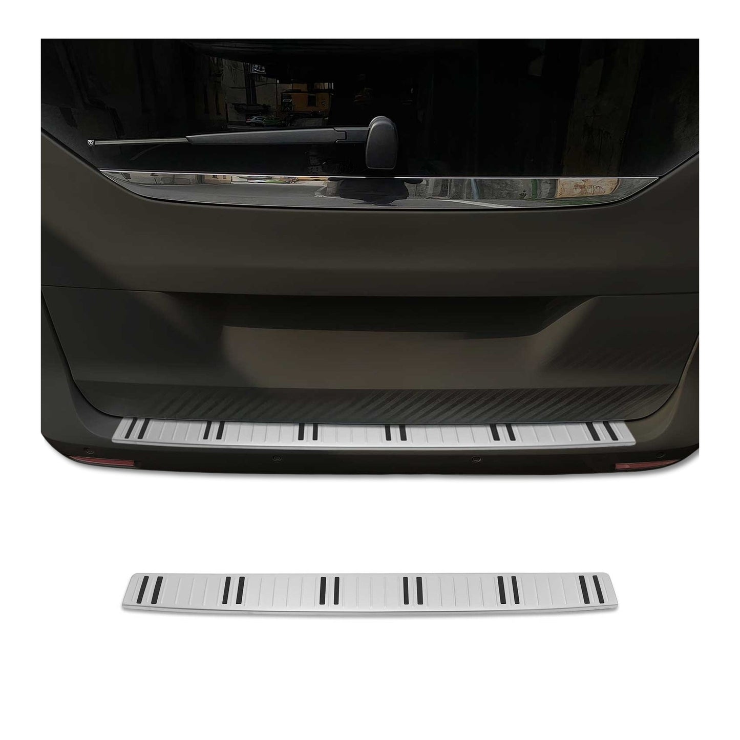 2016-2026 Mercedes Metris Rear Bumper Guard Stainless Steel Brushed with Plastic