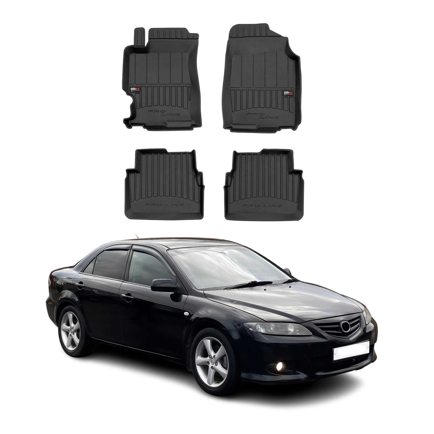 2002-2007 Mazda 6 Premium Floor Mats Liners Full Set All Weather Heavy Duty
