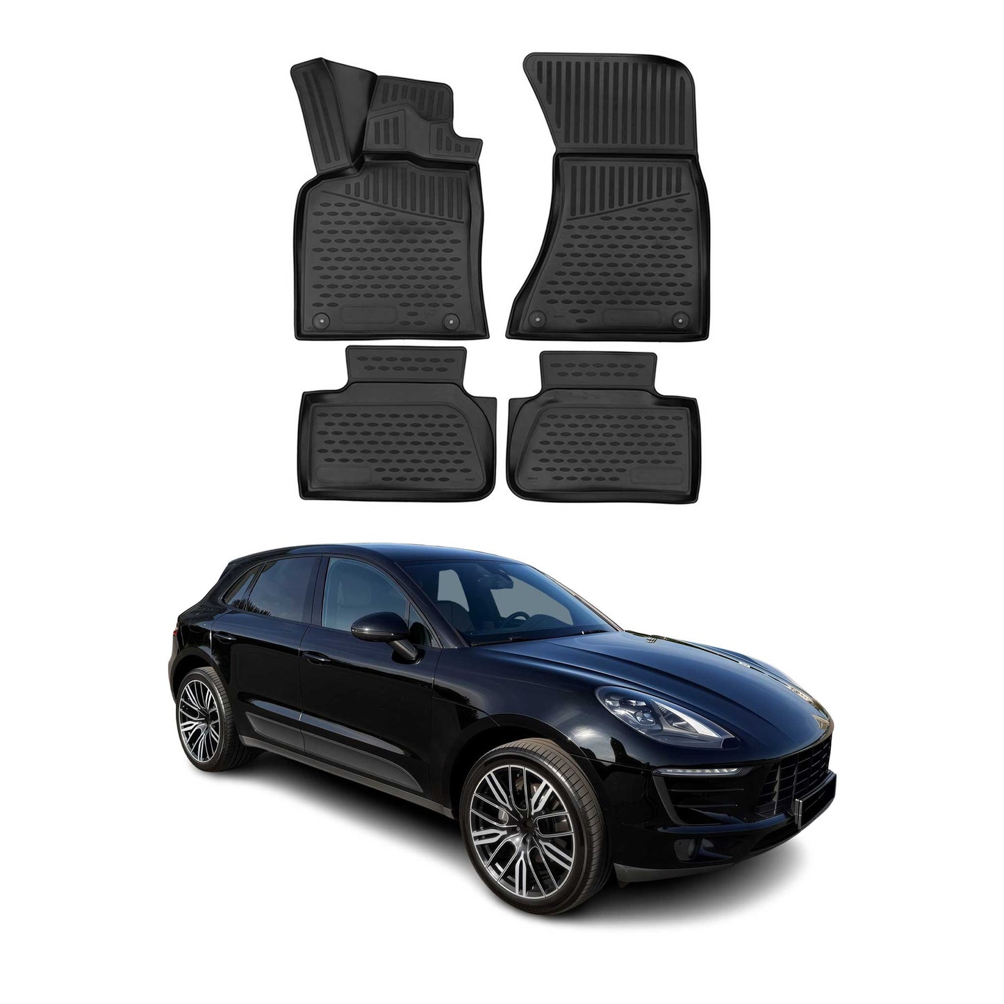 2015-2026 Porsche Macan 1.gen Floor Mats Liners Full Set All Weather Black