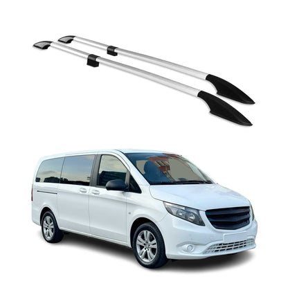 2016-2023 Mercedes Metris Mid Wheel Base Roof Rack Rails Side Rails Silver