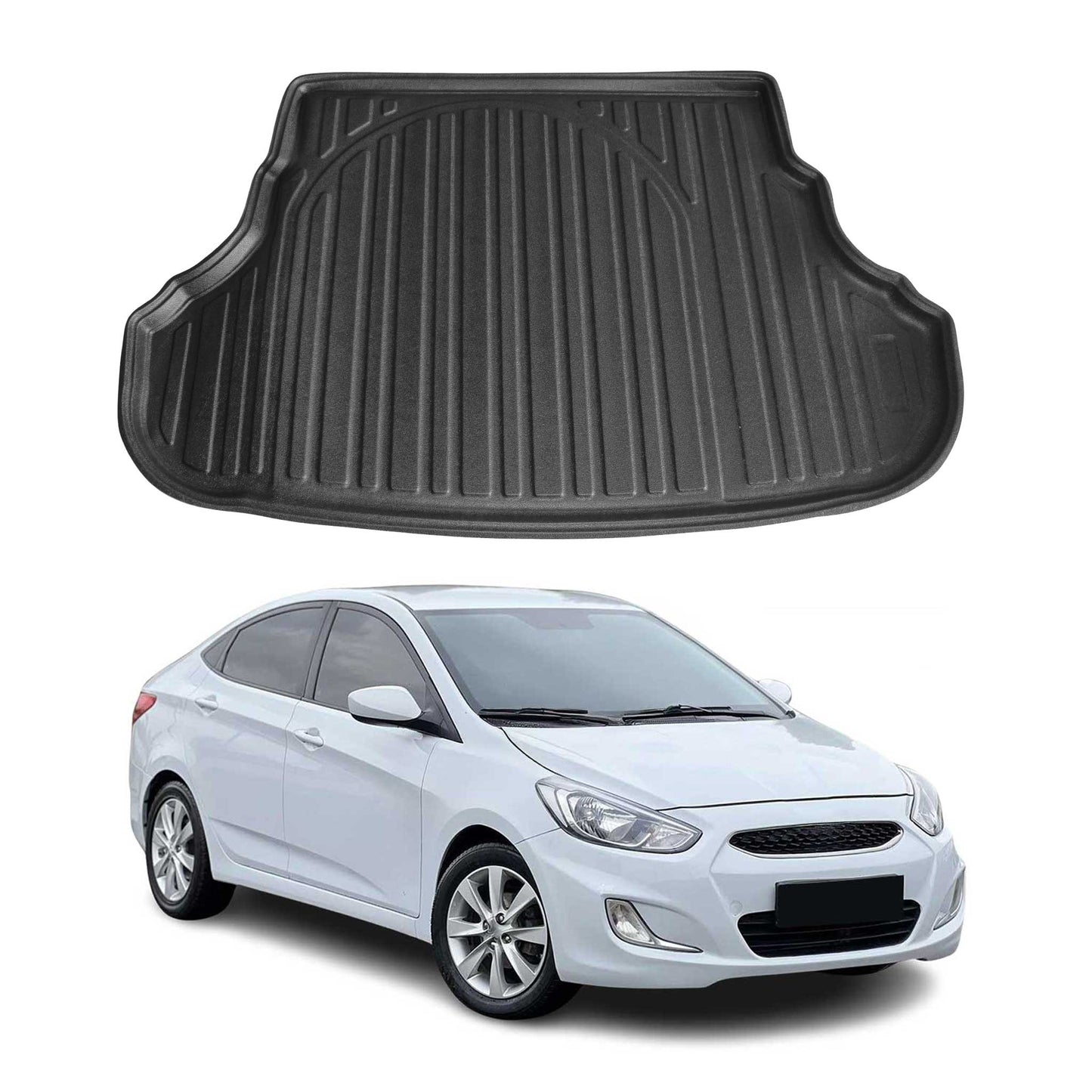 2012-2017 Hyundai Accent Cargo Liner Trunk Mat All Weather Black