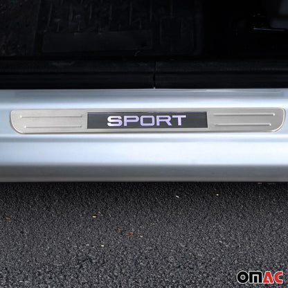 2013-2016 Ford Escape Door Sill Scuff Plate Illuminated Sport Stainless Steel 2Pcs