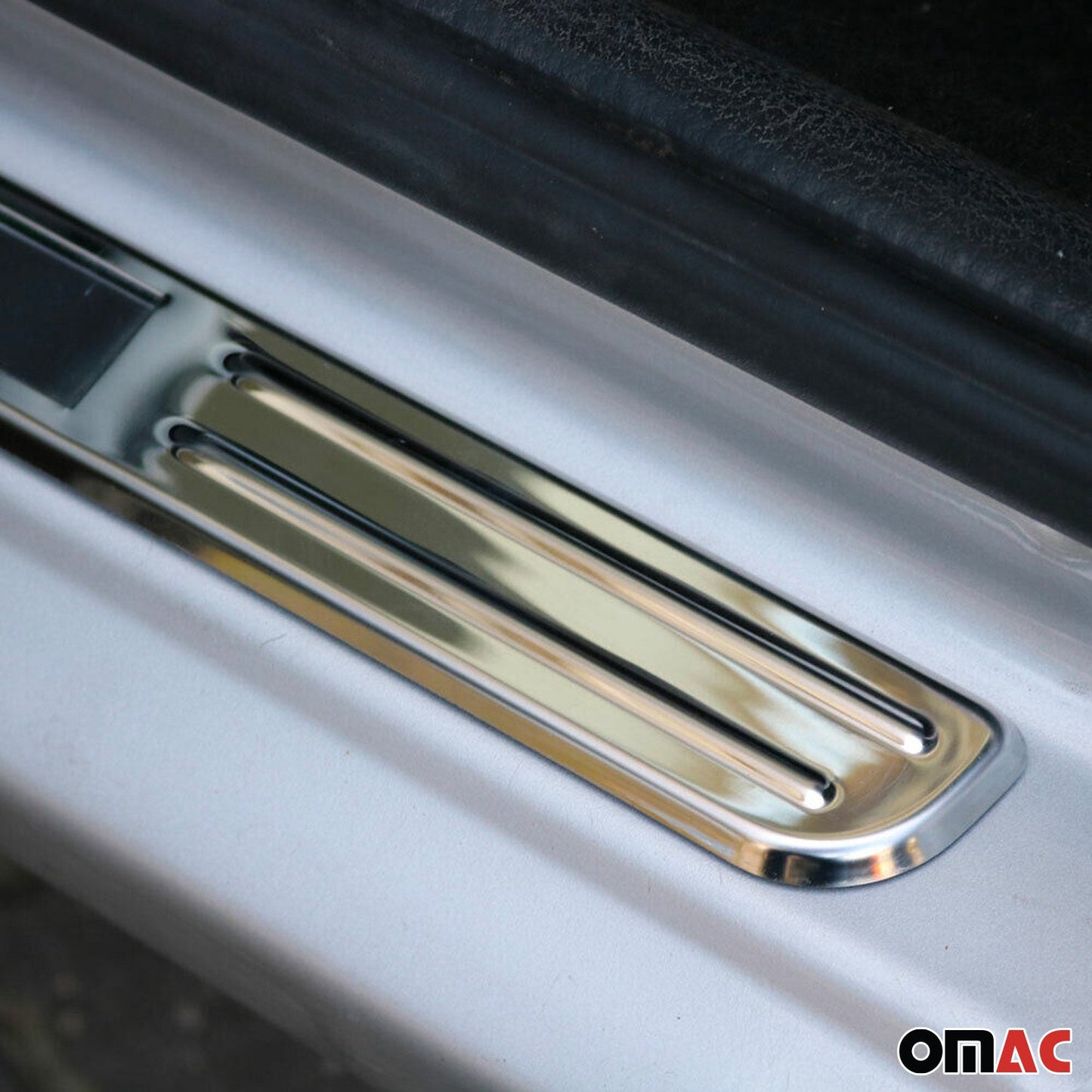 2020-2026 Volkswagen Atlas Cross Sport Door Sill Scuff Plate Illuminated Exclusive Stainless Steel Silver 4Pcs