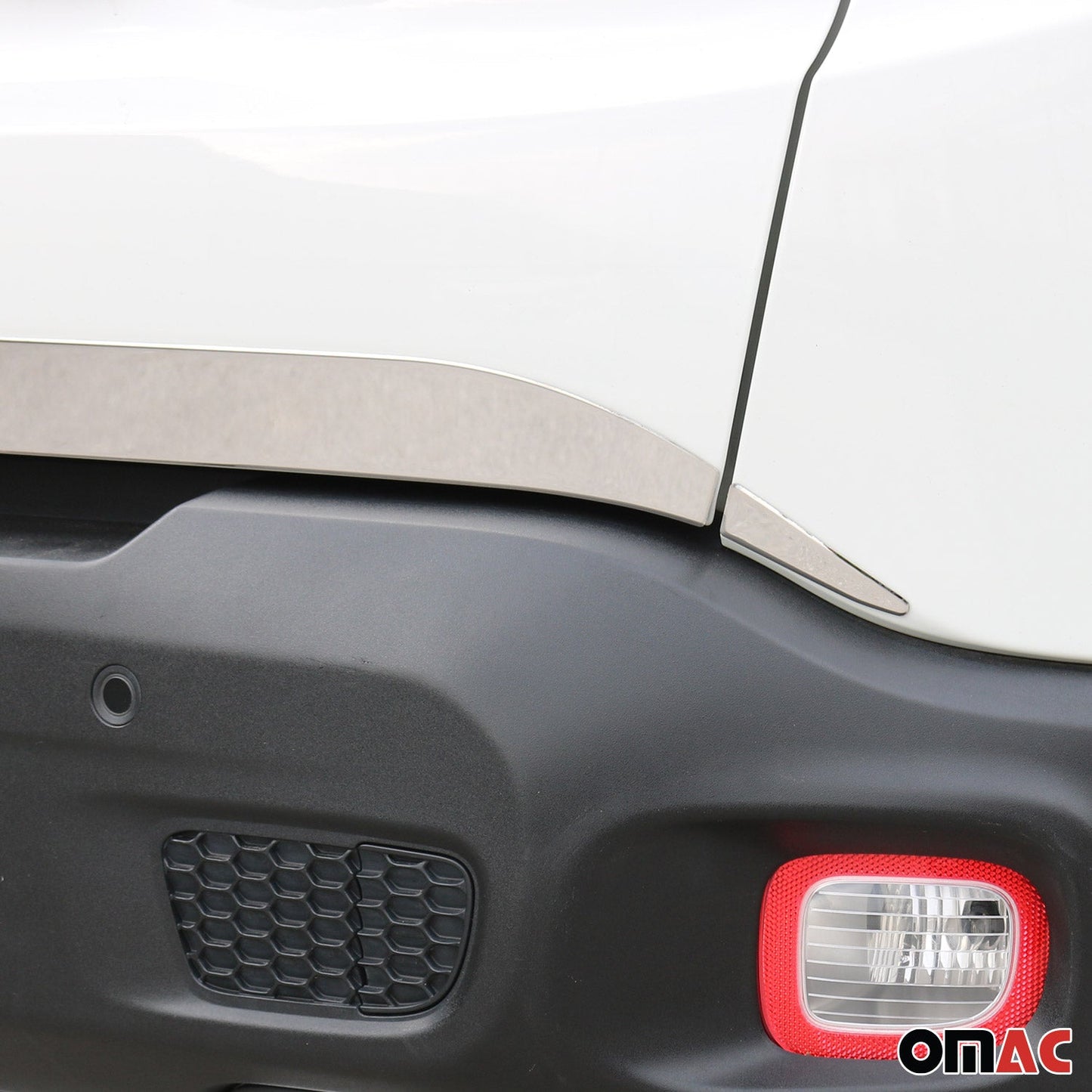 2015-2018 Jeep Renegade Rear Trunk Molding Trim for Jeep Renegade 2015-2018 Steel Silver 3 Pcs