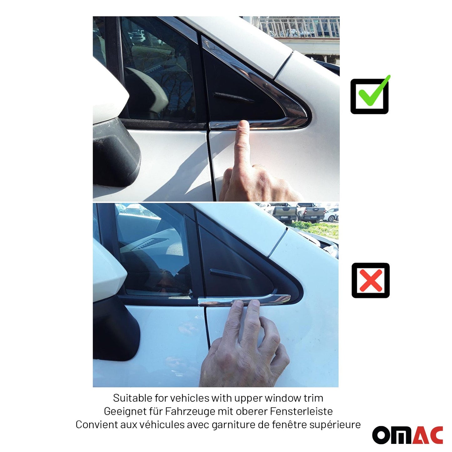 2019-2026 Toyota Corolla Sedan Window Molding Trim Streamer Stainless Steel