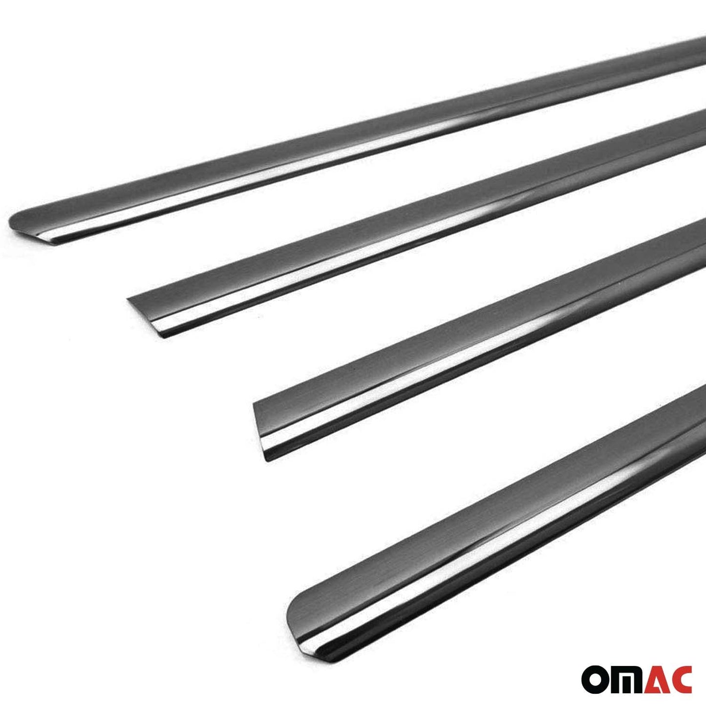 2006-2011 Mercedes M Class W164 Window Molding Trim Streamer Stainless Steel Dark 4x