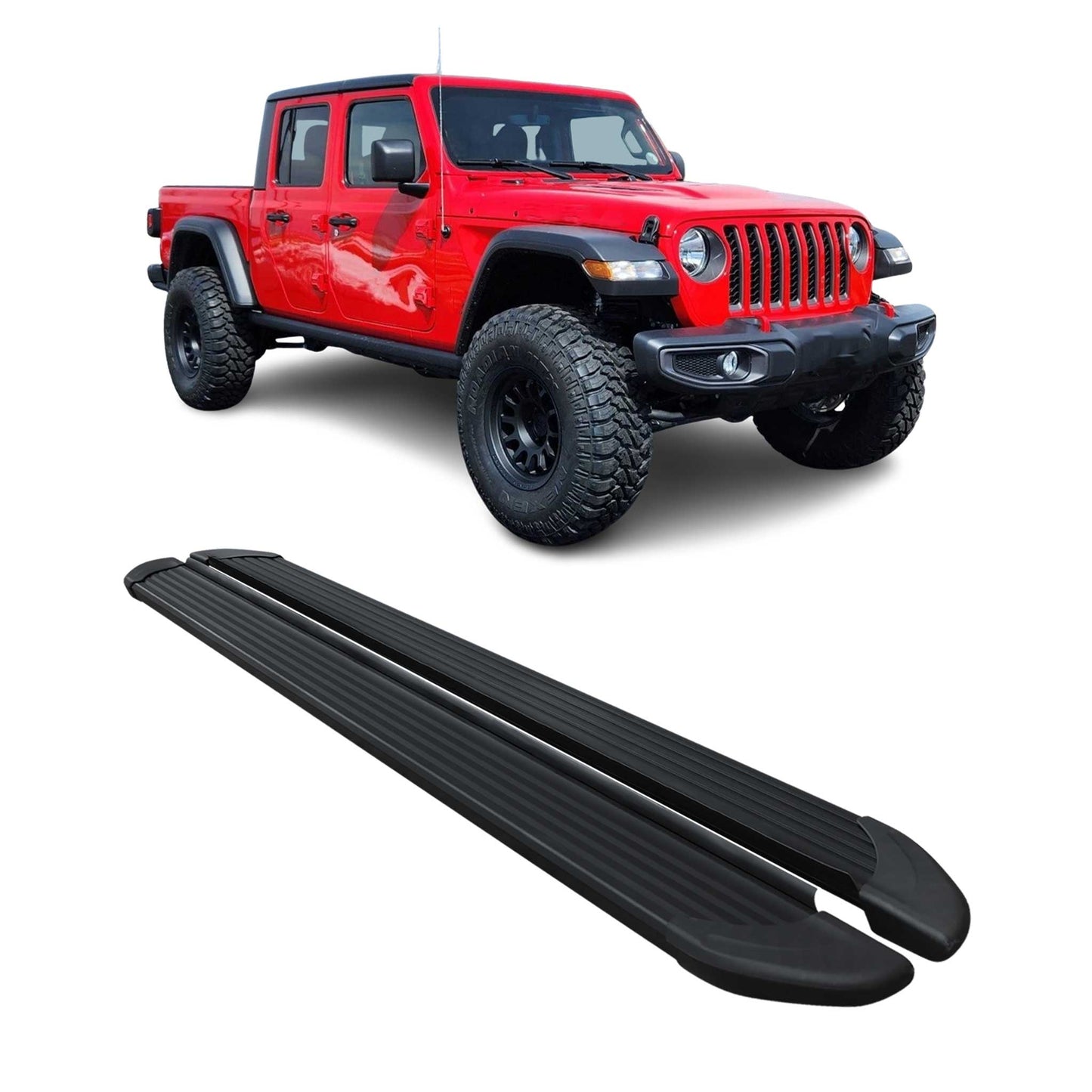 2020-2026 Jeep Gladiator Crew Cab Nerf Bar Side Step Running Boards Alu 2x