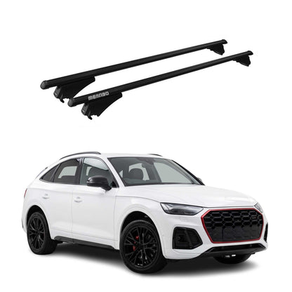 2025-2026 Audi Q5 Roof Rack Cross Bars Luggage Carrier Black 2Pcs