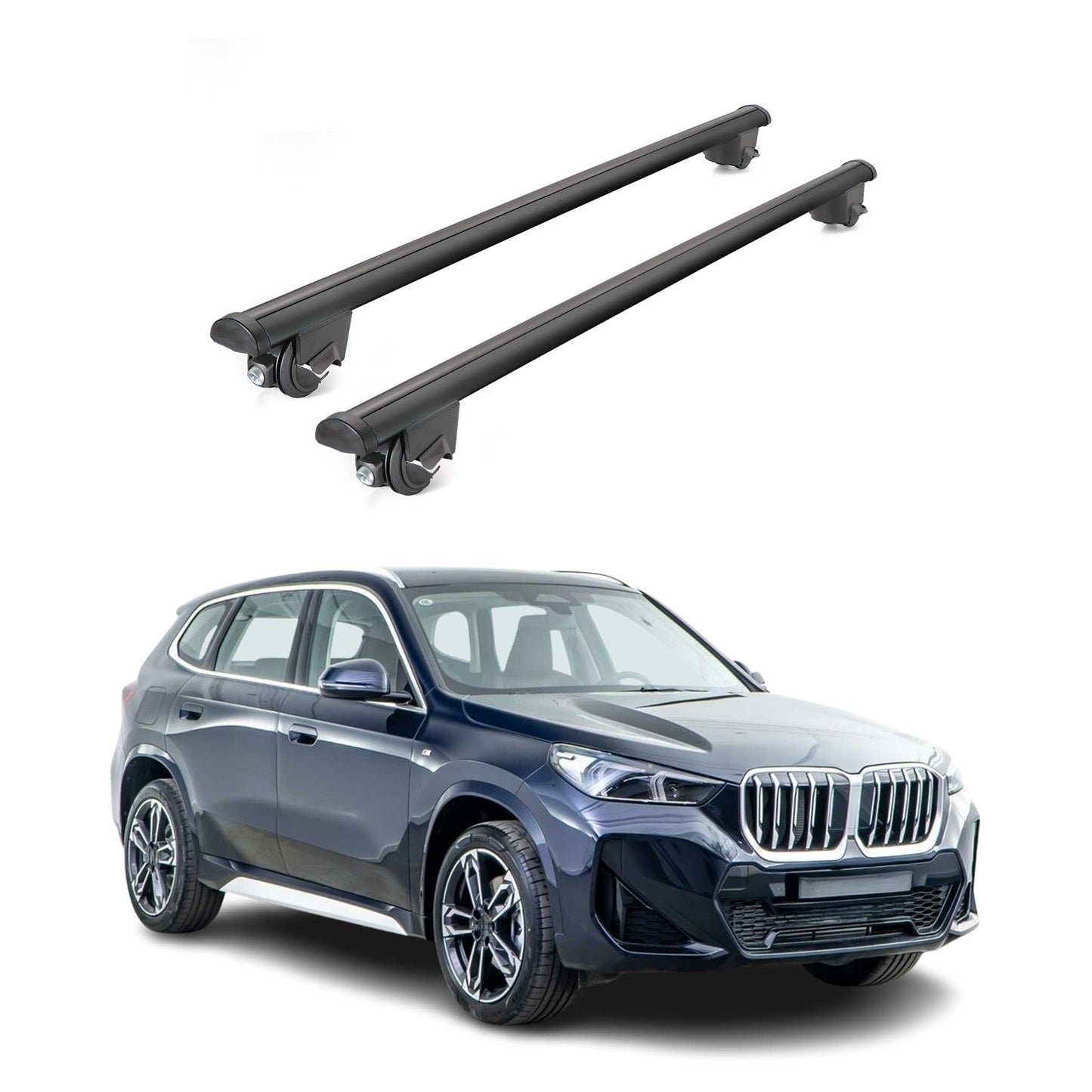 2022-2026 BMW X1 U11 Roof Rack Cross Bars Luggage Lbs Black 2 Pcs