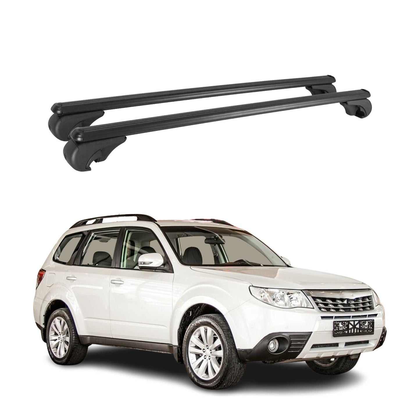 2009-2013 Subaru Forester III Roof Rack Cross Bars Black