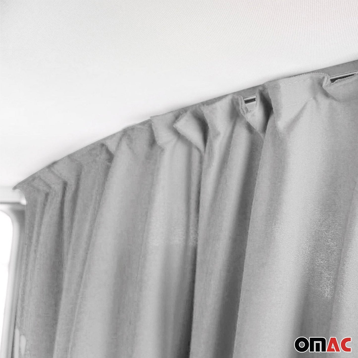 Volkswagen Grand California Cabin Divider Curtain Privacy Curtains Gray 2Pcs Fabric