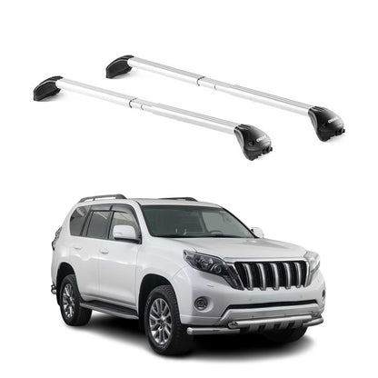 1998-2021 Toyota Land Cruiser Roof Rack Cross Bars Silver