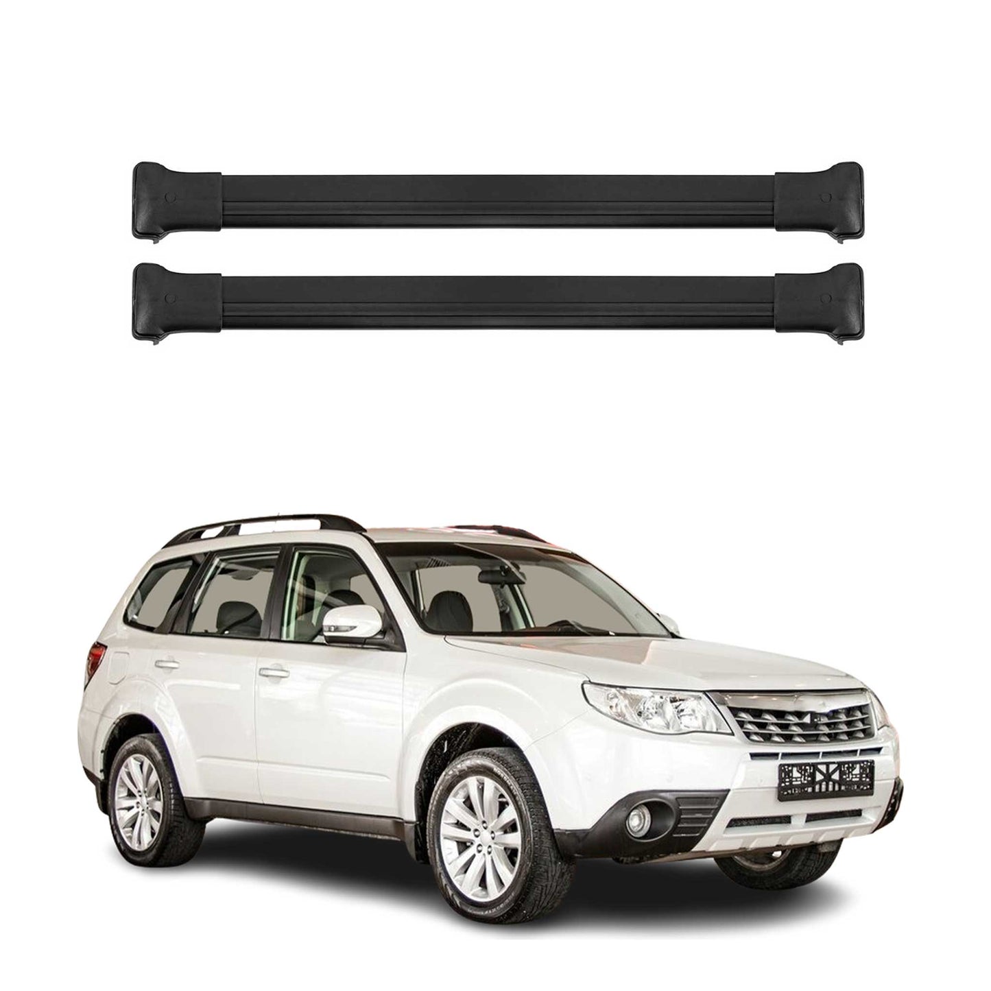 2009-2013 Subaru Forester III Roof Rack Cross Bars Black