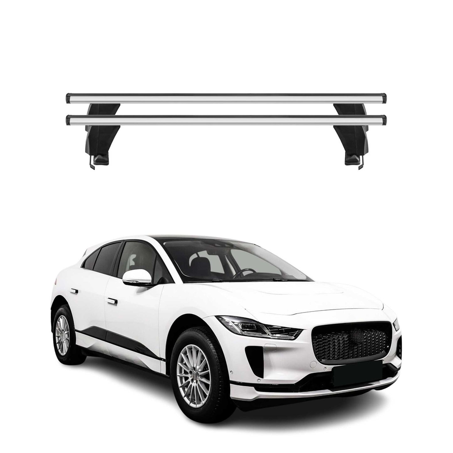2019-2024 Jaguar I-Pace Roof Rack Cross Bars Silver